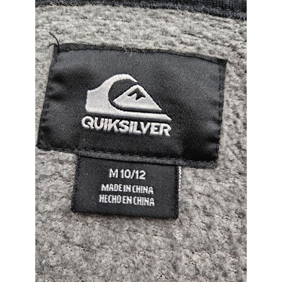 Boys Quicksilver Grey Blue Baja Hoodie Youth Size Medium, 10 - 12 - Picture 12 of 15